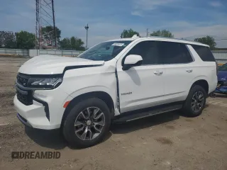 2023 Chevrolet Tahoe LS with VIN 1GNSKMKD7PR202230, listed as a Copart auction lot 56620975 with 27,007 mi miles and Salvage title. Bid and sale history available at DreamBid. Image 1.