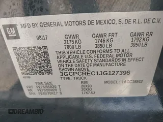 2018 Chevrolet Silverado 1500 LT with VIN 3GCPCREC1JG127396, listed as a IAAI auction lot 41790850 with 138,725 mi miles and . Bid and sale history available at DreamBid. Image 9.