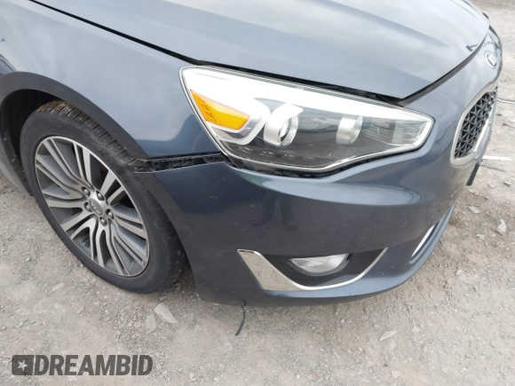 2014 Kia Cadenza Premium with VIN KNALN4D74E5125829, listed as a IAAI auction lot 41244172 with 167,617 mi miles. Bid and sale history available at carsss.com. Image 6.
