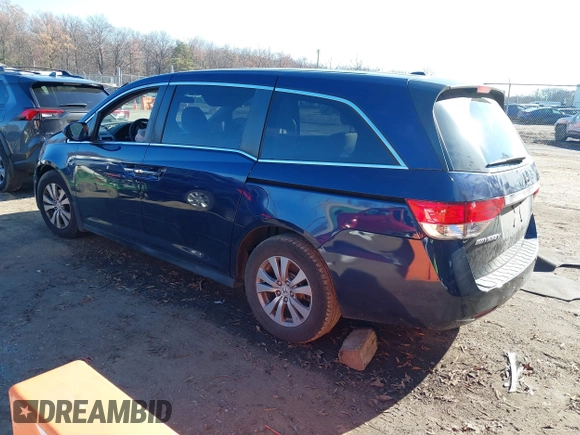 2017 Honda Odyssey SE with VIN 5FNRL5H31HB016523, listed as a IAAI auction lot 40998811 with 62,690 mi miles and . Bid and sale history available at carsss.com. Image 3.