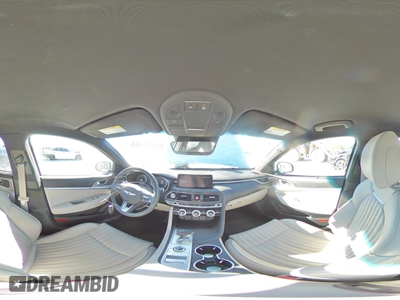 2022 Genesis G70 3.3T with VIN KMTG54TE8NU100556, listed as a Copart auction lot 82680694 with 42,679 mi miles and Salvage Title. Bid and sale history available at carsss.com. Image 15.