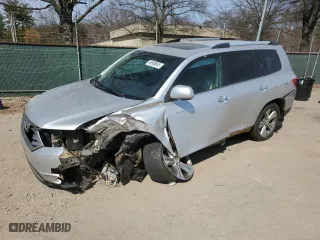 2011 Toyota Highlander Limited with VIN 5TDDK3EH0BS053003, listed as a Copart auction lot 48908845 with 158,255 mi miles and Salvage Title. Bid and sale history available at carsss.com. Image 1.