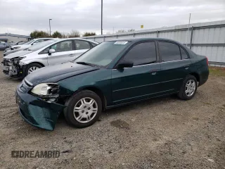 2001 Honda Civic LX z VIN 2HGES16501H545283, wystawiony jako Copart lot #48820525 z przebiegiem 236 948 mil mil oraz Szkoda całkowita • Salvage title. Historia ofert i sprzedaży dostępna na DreamBid. Obrazek 1.