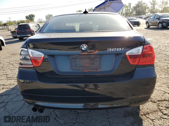2007 BMW 3 Series 328i with VIN WBAVC53537FZ74075, listed as a Copart auction lot 52943835 with 107,117 mi miles and Salvage Title. Bid and sale history available at carsss.com. Image 6.
