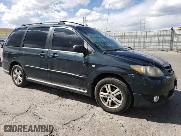 2004 Mazda MPV LX with VIN JM3LW28A740501128, listed as a Copart auction lot 48497405 with 277,365 mi miles and Salvage Title. Bid and sale history available at carsss.com. Image 4.