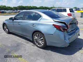 2018 Infiniti Q50 Luxe with VIN JN1EV7AP5JM590494, listed as a IAAI auction lot 41936520 with 101,580 mi miles and . Bid and sale history available at carsss.com. Image 3.