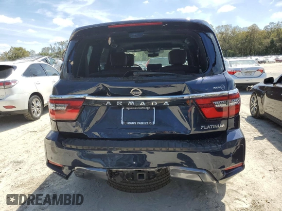 2023 Nissan Armada Platinum with VIN JN8AY2DA8P9404444, listed as a Copart auction lot 49158785 with 31,908 mi miles and Salvage Title. Bid and sale history available at carsss.com. Image 6.