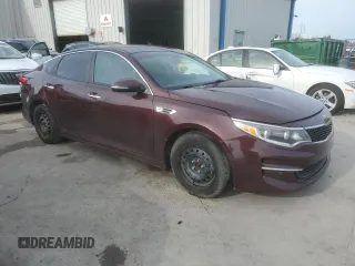 2016 Kia Optima LX Turbo with VIN 5XXGT4L13GG010757, listed as a Copart auction lot 45163025 with 104,795 mi miles and Salvage Title. Bid and sale history available at carsss.com. Image 4.