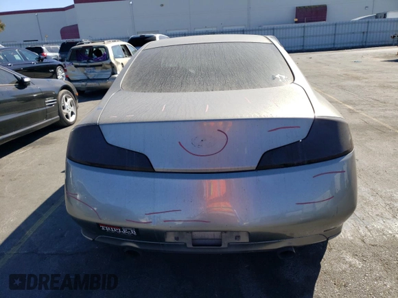 2005 Infiniti G35 Coupe with VIN JNKCV54E35M409223, listed as a Copart auction lot 76529324 with 131,992 mi miles and Salvage Title. Bid and sale history available at carsss.com. Image 6.