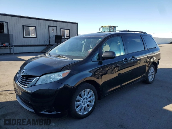 2012 Toyota Sienna LE with VIN 5TDJK3DC9CS038655, listed as a Copart auction lot 46852235 with 193,074 mi miles and Salvage Title. Bid and sale history available at carsss.com. Image 1.