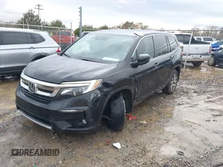 2019 Honda Pilot EX-L z VIN 5FNYF5H56KB016304, wystawiony jako IAAI lot #41072939 z przebiegiem 105 592 mil mil oraz . Historia ofert i sprzedaży dostępna na DreamBid. Obrazek 2.