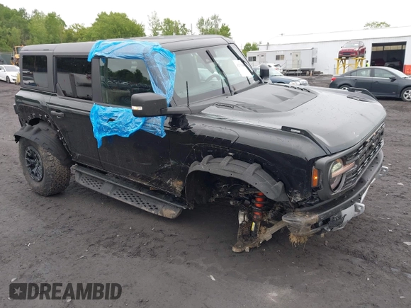 2023 Ford Bronco Raptor with VIN 1FMEE5JR9PLB23222, listed as a IAAI auction lot 42376438 with 7,447 mi miles and . Bid and sale history available at DreamBid. Image 1.