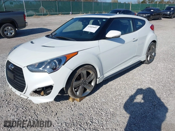 2013 Hyundai Veloster Turbo z VIN KMHTC6AE4DU117883, wystawiony jako IAAI lot #41805601 z przebiegiem Nie podano mil oraz . Historia ofert i sprzedaży dostępna na DreamBid. Obrazek 2.