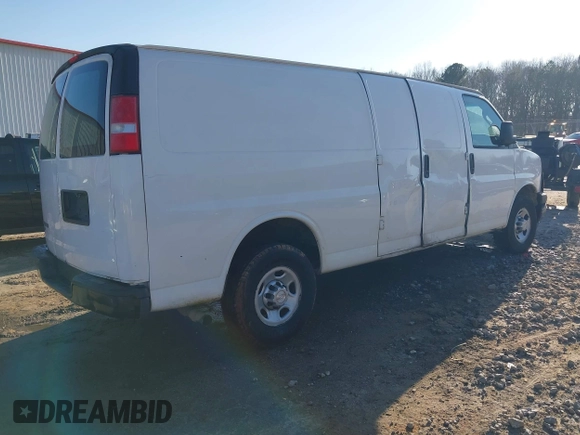 2017 Chevrolet Express Cargo Van with VIN 1GCWGBFF0H1109366, listed as a IAAI auction lot 41494549 with 181,398 mi miles. Bid and sale history available at carsss.com. Image 4.