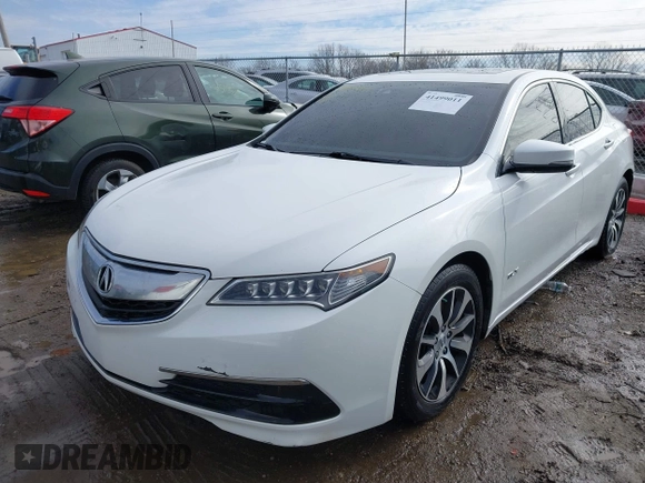 2017 Acura TLX w/Technology Pkg with VIN 19UUB1F51HA005459, listed as a IAAI auction lot 41499011 with 101,222 mi miles. Bid and sale history available at carsss.com. Image 18.
