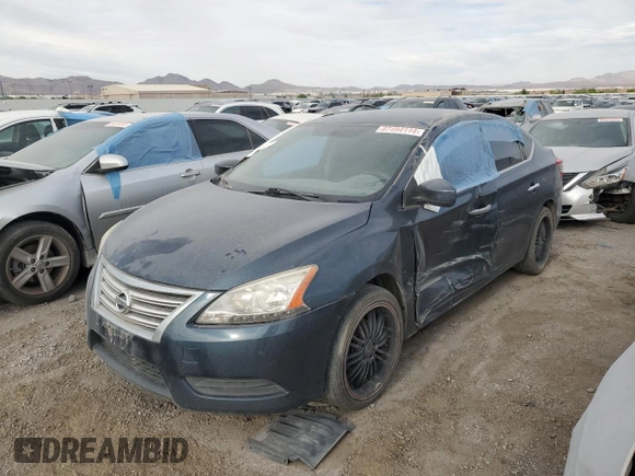 2013 Nissan Sentra SV with VIN 3N1AB7AP7DL726467, listed as a Copart auction lot 87494114 with Not Provided miles and Salvage Title. Bid and sale history available at DreamBid. Image 1.