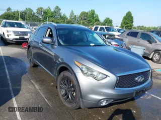 2017 Infiniti QX70 with VIN JN8CS1MW4HM410322, listed as a IAAI auction lot 42285313 with 126,031 mi miles and . Bid and sale history available at DreamBid. Image 1.