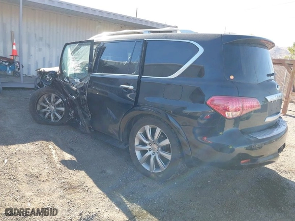 2014 Infiniti QX80 with VIN JN8AZ2NC8E9351691, listed as a IAAI auction lot 41641615 with 1 mi miles. Bid and sale history available at carsss.com. Image 3.