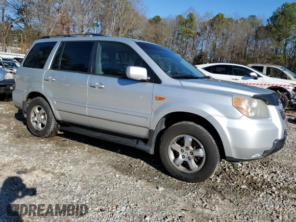 2007 Honda Pilot EX-L with VIN 5FNYF28737B042477, listed as a Copart auction lot 86172824 with 275,105 mi miles and Salvage Title. Bid and sale history available at DreamBid. Image 4.