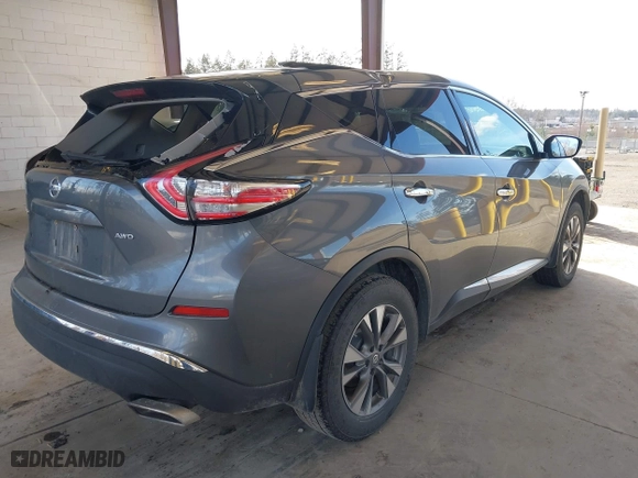 2017 Nissan Murano SL with VIN 5N1AZ2MH6HN201434, listed as a IAAI auction lot 41739603 with 135,873 mi miles. Bid and sale history available at carsss.com. Image 4.