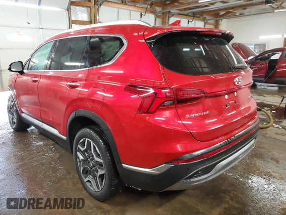 2022 Hyundai Santa Fe Limited with VIN 5NMS4DAL1NH399280, listed as a Copart auction lot 45322105 with 16,165 mi miles and Salvage Title. Bid and sale history available at carsss.com. Image 2.