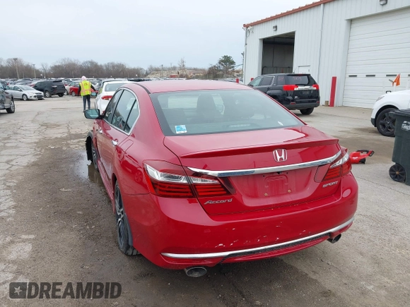 2017 Honda Accord Sport with VIN 1HGCR2F56HA021945, listed as a IAAI auction lot 41958917 with 73,849 mi miles and . Bid and sale history available at carsss.com. Image 3.