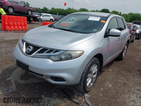 2013 Nissan Murano LE with VIN JN8AZ1MU9DW209158, listed as a IAAI auction lot 42169956 with 179,020 mi miles and . Bid and sale history available at carsss.com. Image 2.
