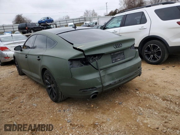 2018 Audi A5 Sportback Premium Plus with VIN WAUBNCF50JA097319, listed as a Copart auction lot 36797884 with 51,749 mi miles. Bid and sale history available at carsss.com. Image 2.