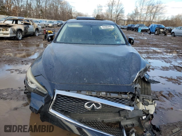 2017 Infiniti Q50 3.0t Sport with VIN JN1EV7AR9HM830609, listed as a Copart auction lot 42365495 with 84,481 mi miles and Salvage Title. Bid and sale history available at carsss.com. Image 5.