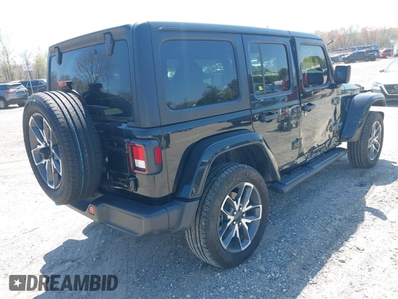 2024 Jeep Wrangler Sport S with VIN 1C4RJXN68RW161359, listed as a IAAI auction lot 41995243 with 19,640 mi miles and . Bid and sale history available at DreamBid. Image 4.