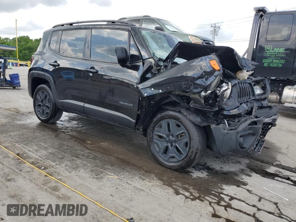 2019 Jeep Renegade Sport with VIN ZACNJBAB4KPK29516, listed as a Copart auction lot 55120225 with 115,727 mi miles and Salvage title. Bid and sale history available at DreamBid. Image 4.