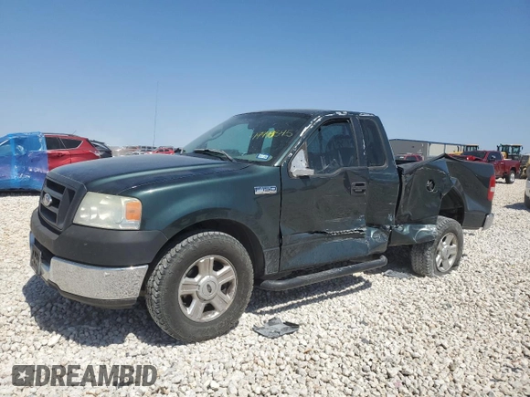 2005 Ford F-150 XL with VIN 1FTRF12565NB00117, listed as a Copart auction lot 49998345 with 113,666 mi miles and Salvage Title. Bid and sale history available at carsss.com. Image 1.