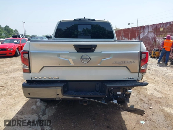 2024 Nissan Titan Pro-4X with VIN 1N6AA1ED7RN101486, listed as a IAAI auction lot 42243136 with 39,223 mi miles and . Bid and sale history available at DreamBid. Image 18.