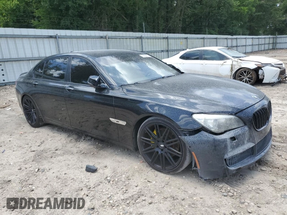 2014 BMW 7 Series 740Li with VIN WBAYE4C53ED137952, listed as a Copart auction lot 62829515 with 151,160 mi miles and Salvage title. Bid and sale history available at DreamBid. Image 4.