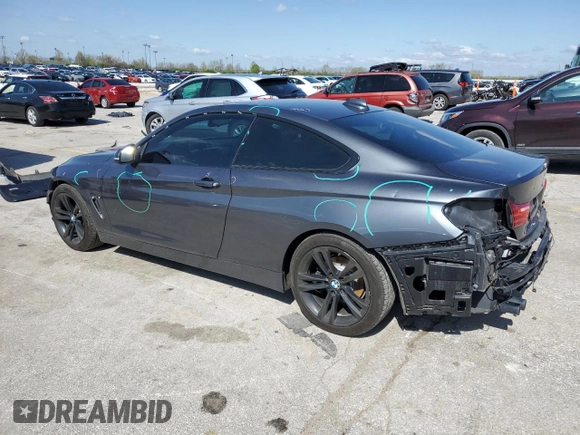 2015 BMW 4 Series 428i with VIN WBA3N3C55FK233471, listed as a Copart auction lot 51996865 with 129,520 mi miles and Salvage title. Bid and sale history available at DreamBid. Image 2.