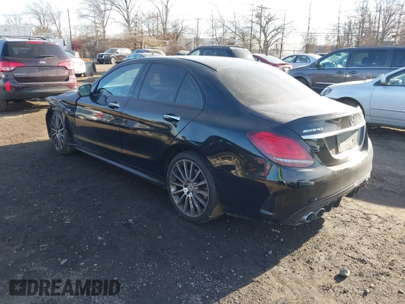 2019 Mercedes-Benz C 43 AMG with VIN 55SWF6EB8KU299343, listed as a IAAI auction lot 41432149 with 40,744 mi miles and . Bid and sale history available at DreamBid. Image 3.