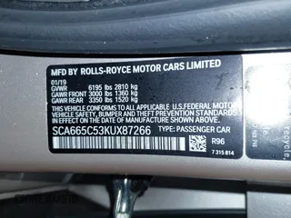 2019 Rolls-Royce Wraith z VIN SCA665C53KUX87266, wystawiony jako IAAI lot #41918222 z przebiegiem 42 388 mil mil oraz . Historia ofert i sprzedaży dostępna na DreamBid. Obrazek 9.