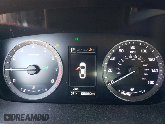 2017 Hyundai Sonata Sport with VIN 5NPE34AF7HH453456, listed as a Copart auction lot 54881225 with 102,590 mi miles and Salvage Title. Bid and sale history available at DreamBid. Image 9.