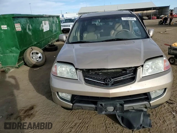 2001 Acura MDX with VIN 2HNYD18291H526041, listed as a Copart auction lot 77354344 with 133,462 mi miles and Salvage Title. Bid and sale history available at carsss.com. Image 12.