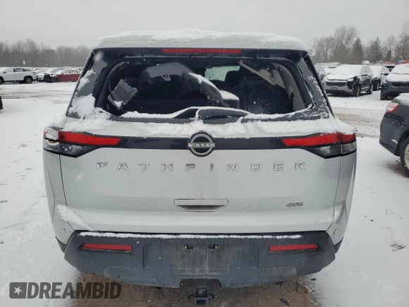 2022 Nissan Pathfinder S with VIN 5N1DR3AC9NC214505, listed as a Copart auction lot 85484804 with 60,227 mi miles and Salvage title. Bid and sale history available at DreamBid. Image 6.