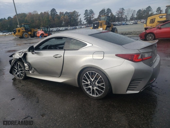 2015 Lexus RC 350 with VIN JTHHE5BC5F5007738, listed as a Copart auction lot 79508924 with 55,098 mi miles and Salvage Title. Bid and sale history available at carsss.com. Image 2.