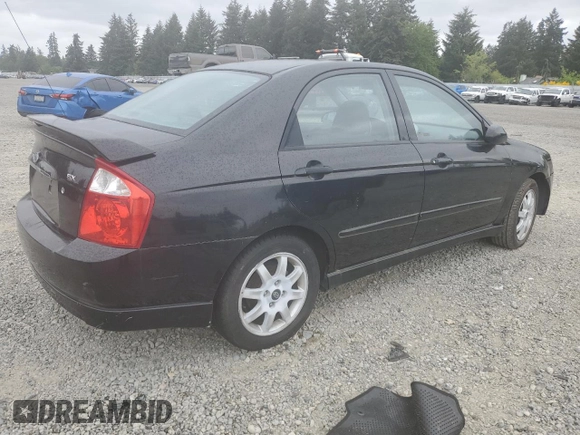 2005 Kia Spectra LX z VIN KNAFE121155165277, wystawiony jako Copart lot #55357155 z przebiegiem Nie podano mil oraz Czysty tytuł • Clean title. Historia ofert i sprzedaży dostępna na DreamBid. Obrazek 3.