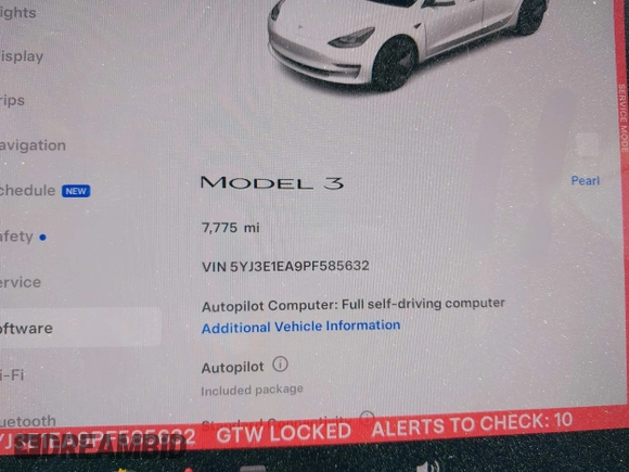 2023 Tesla Model 3 with VIN 5YJ3E1EA9PF585632, listed as a IAAI auction lot 40520993 with 7,775 mi miles and . Bid and sale history available at DreamBid. Image 7.