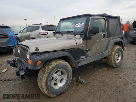 2003 Jeep Wrangler Sport with VIN 1J4FA49S33P345306, listed as a Copart auction lot 46899265 with 143,858 mi miles and Clean Title. Bid and sale history available at carsss.com. Image 1.