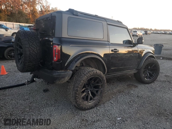 2023 Ford Bronco with VIN 1FMDE5CP4PLA94445, listed as a Copart auction lot 88041235 with 48,946 mi miles and Salvage Title. Bid and sale history available at carsss.com. Image 3.