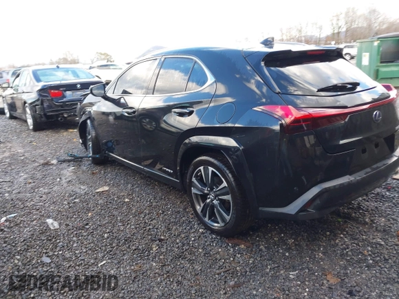 2021 Lexus UX 250h with VIN JTHX9JBHXM2042844, listed as a IAAI auction lot 41213573 with 31,650 mi miles and . Bid and sale history available at DreamBid. Image 3.