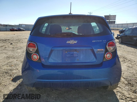 2016 Chevrolet Sonic LT with VIN 1G1JC6SB0G4175731, listed as a Copart auction lot 41773445 with 77,636 mi miles and Salvage Title. Bid and sale history available at carsss.com. Image 6.