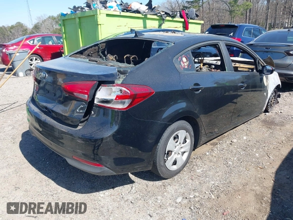 2017 Kia Forte LX with VIN 3KPFK4A70HE129754, listed as a IAAI auction lot 41626176 with 1 mi miles. Bid and sale history available at carsss.com. Image 4.