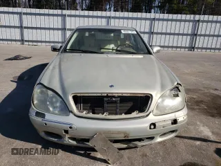 2001 Mercedes-Benz S-Class with VIN WDBNG75J81A140058, listed as a Copart auction lot 46581345 with 0 mi miles and Salvage Title. Bid and sale history available at carsss.com. Image 5.