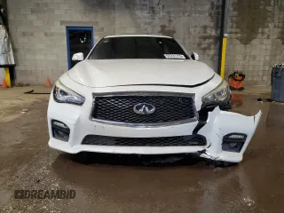 2016 Infiniti Q50 Red Sport 400 with VIN JN1FV7AR5GM451481, listed as a Copart auction lot 57231715 with 69,628 mi miles and Salvage title. Bid and sale history available at DreamBid. Image 5.